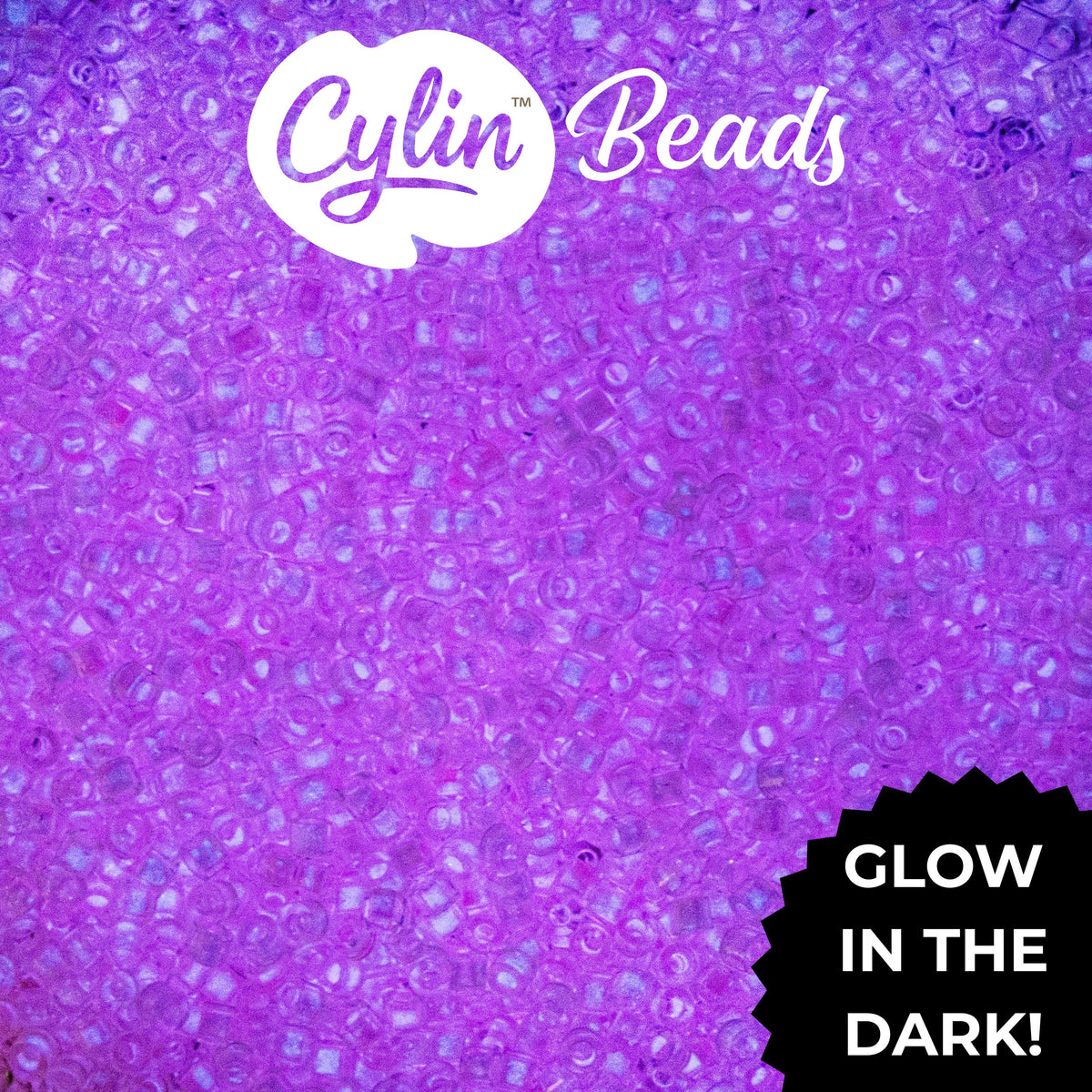 CY11-1139 11/0 Cylin Beads Glow in Dark Rose