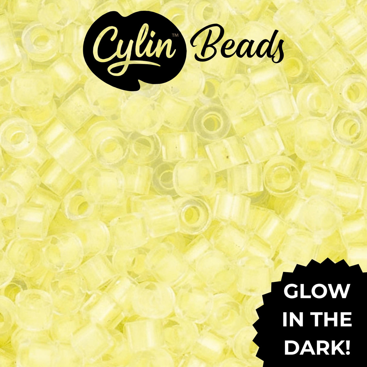 CY11-1142 11/0 Cylin Beads Glow in Dark Yellow