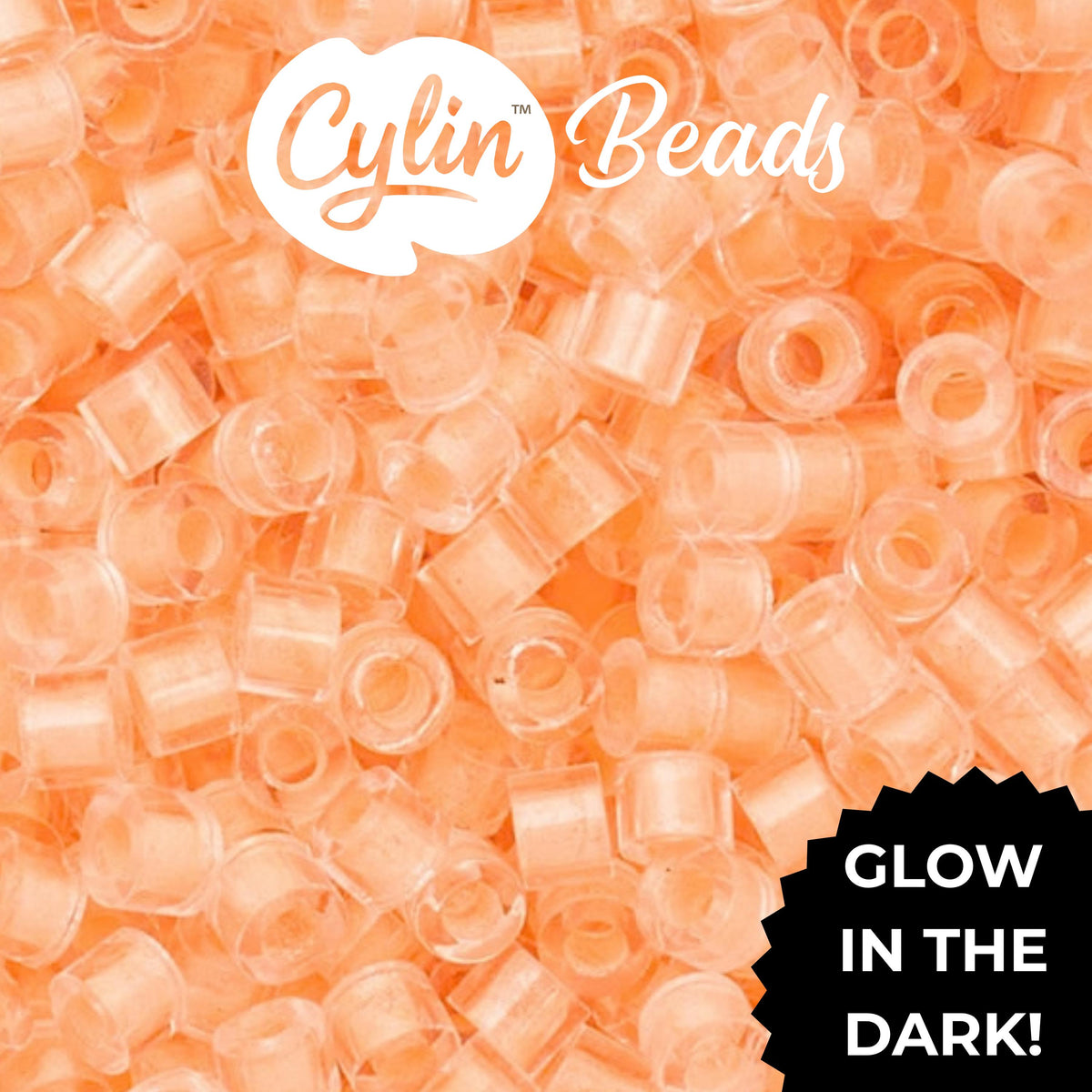 CY11-1148 11/0 Cylin Beads Glow in Dark Orange