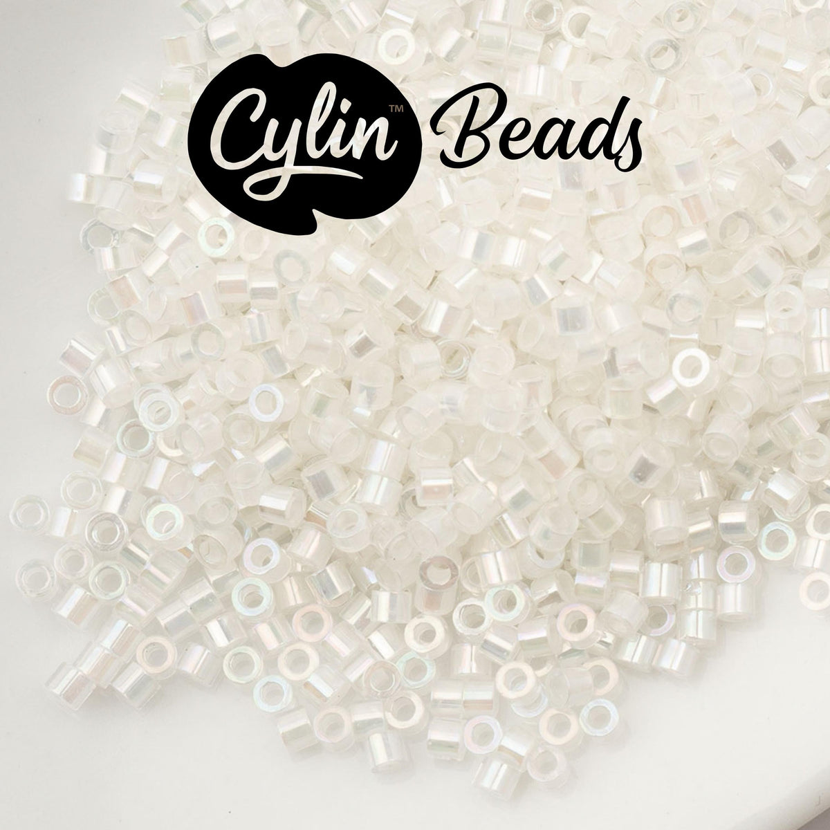 CY11-1012 11/0 Cylin Beads Off White AB