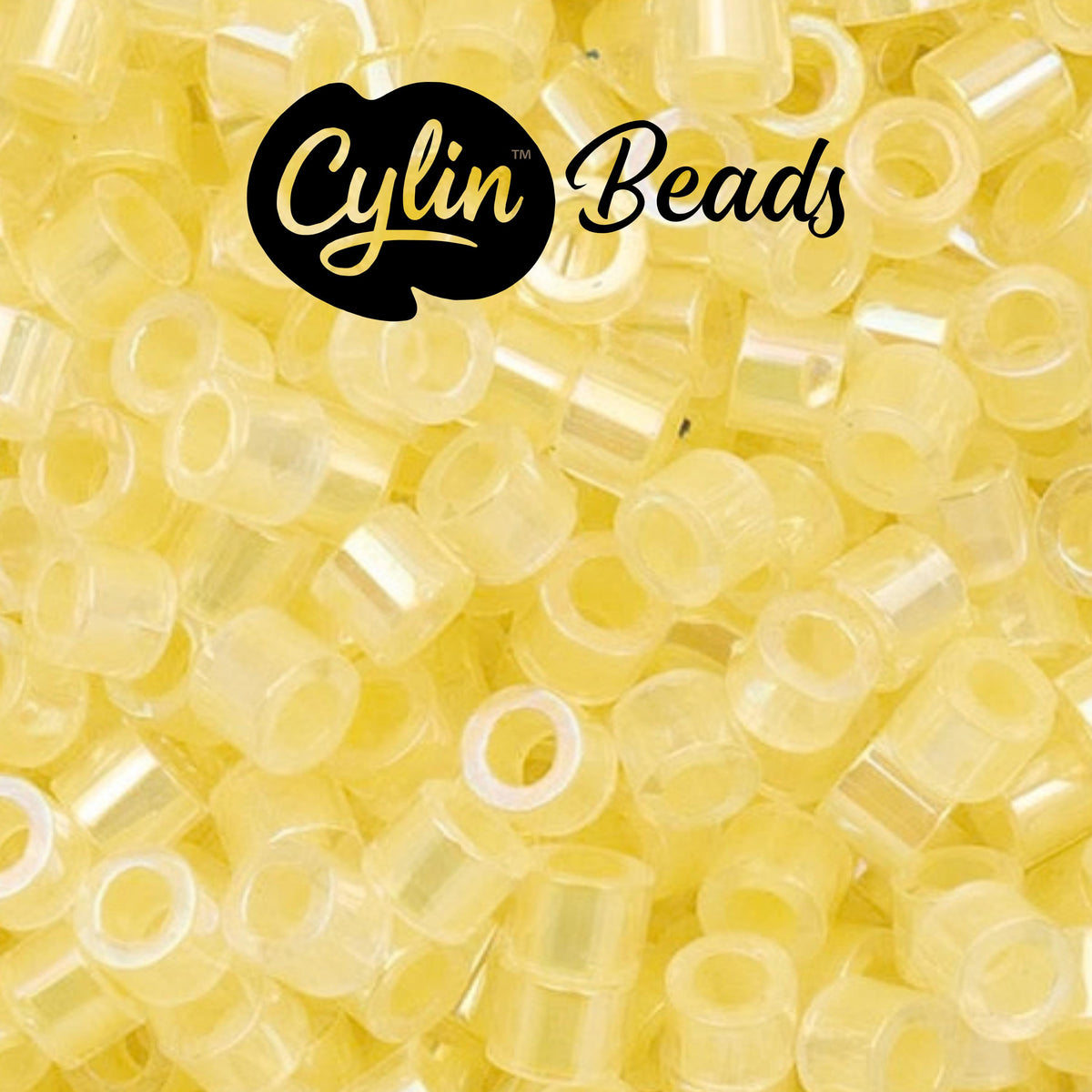 CY11-1013 11/0 Cylin Beads Pale Yellow Lined