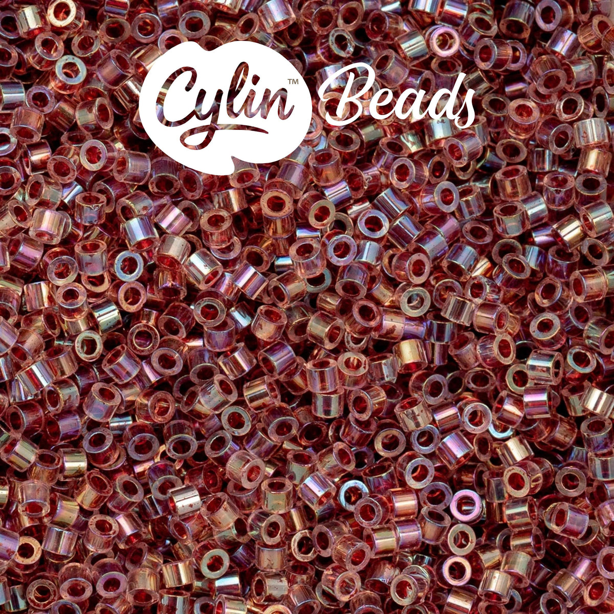 CY11-1018 11/0 Cylin Beads Red Gold Luster