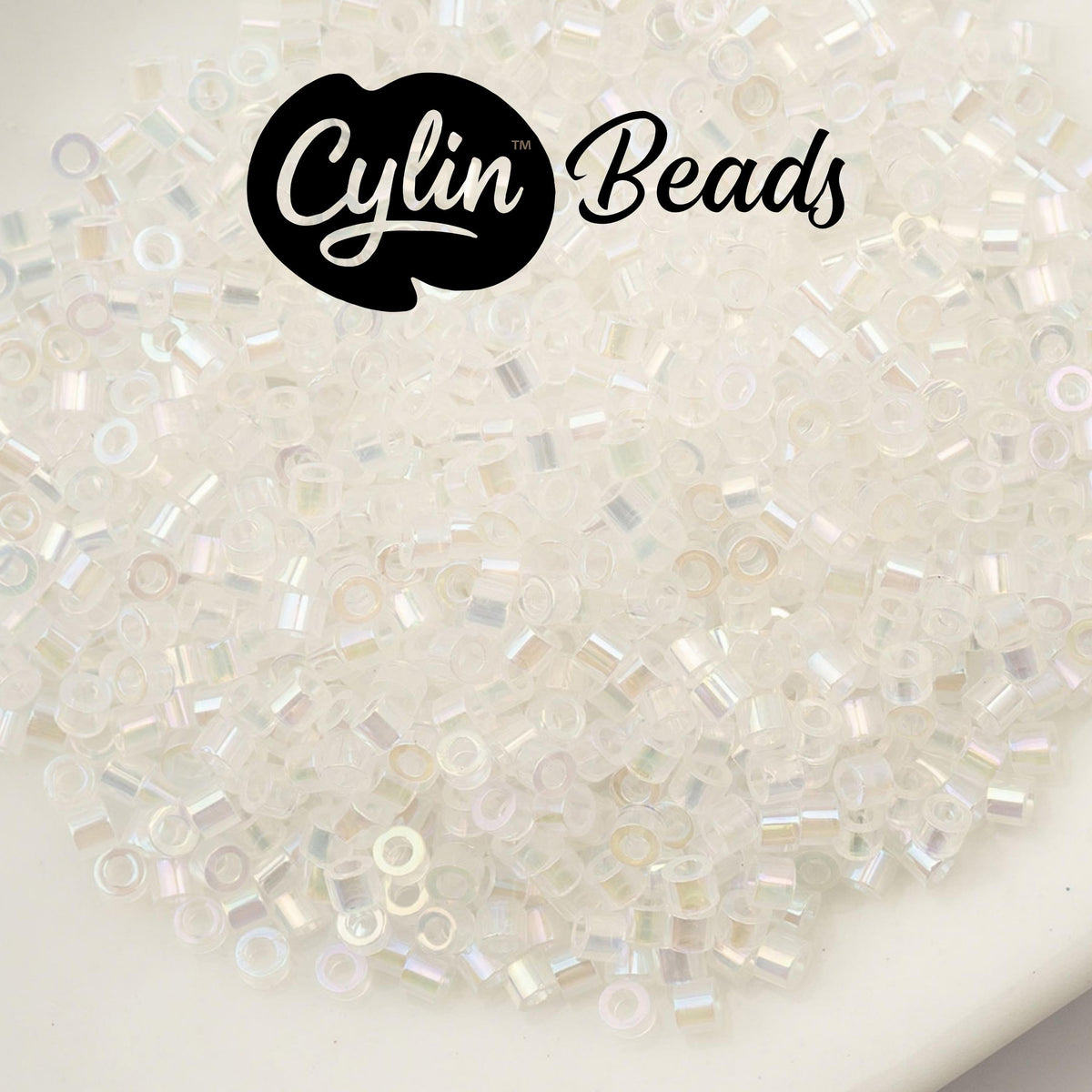 CY11-1027 11/0 Cylin Beads White Opal AB