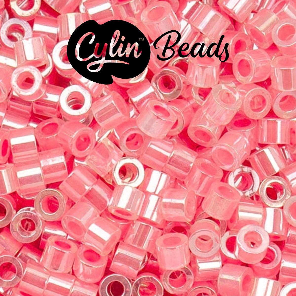 CY11-1028 11/0 Cylin Beads Crystal Rose Lined Ceylon