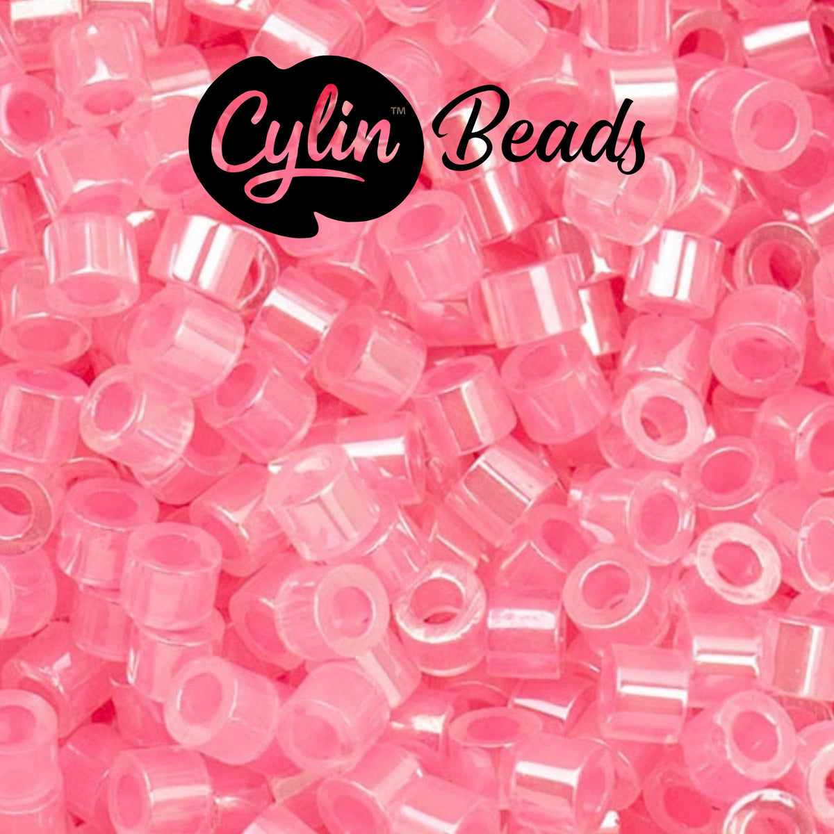 CY11-1032 11/0 Cylin Beads Crystal Dark Pink Lined Ceylon