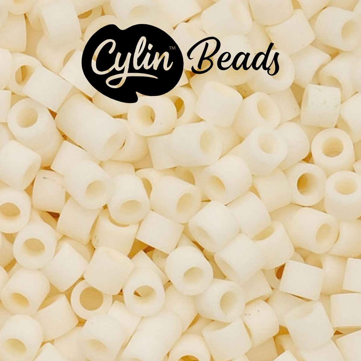 CY11-1036 11/0 Cylin Beads Matte Cream Glazed Luster