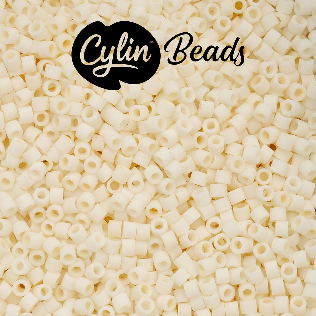 CY11-1036 11/0 Cylin Beads Matte Cream Glazed Luster