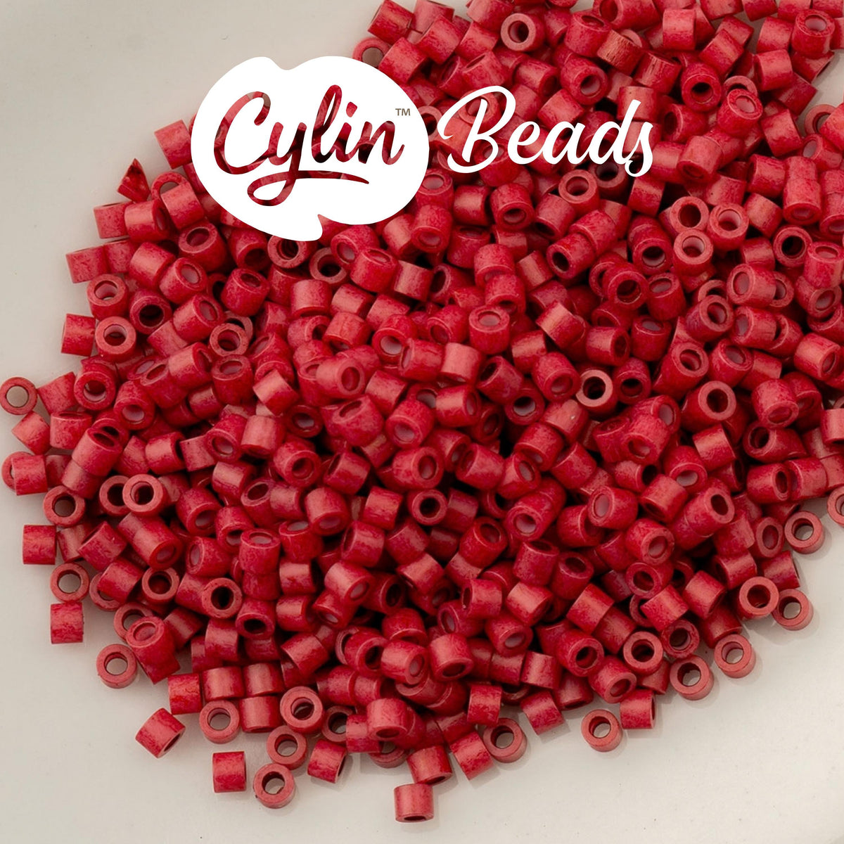 CY11-1037 11/0 Cylin Beads Matte Opaque Red
