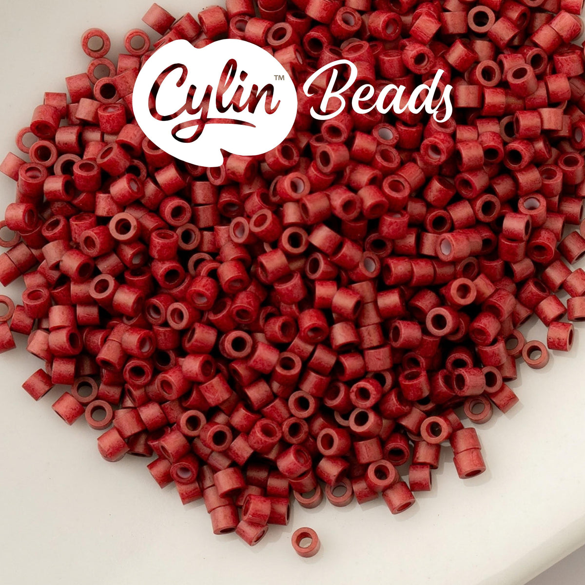 CY11-1038 11/0 Cylin Beads Matte Metallic Dark Red Maroon