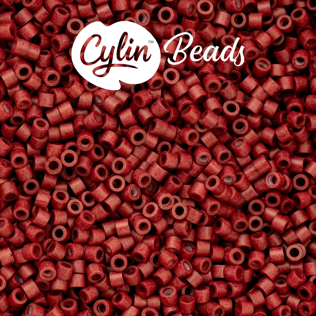 CY11-1038 11/0 Cylin Beads Matte Metallic Dark Red Maroon