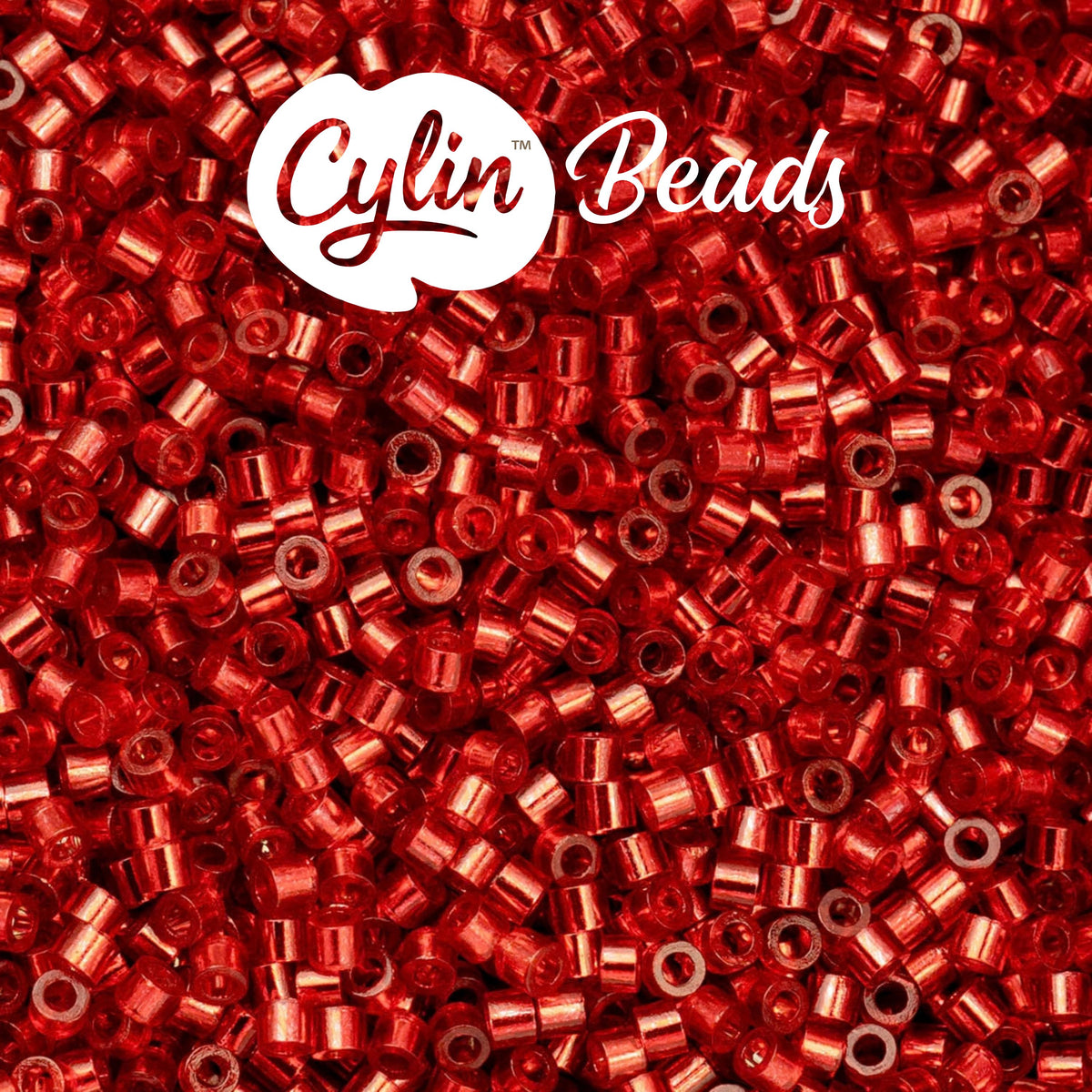 CY11-1040 11/0 Cylin Beads Silverlined Red