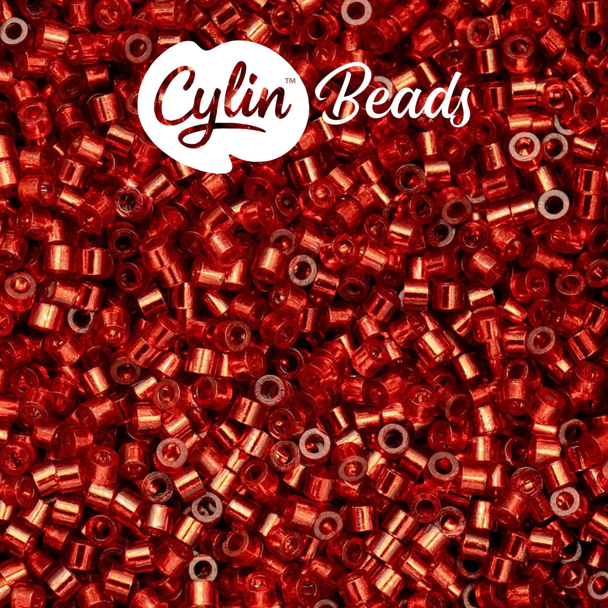 CY11-1041 11/0 Cylin Beads Silverlined Ruby Red