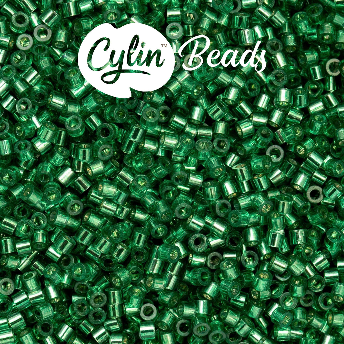 CY11-1042 11/0 Cylin Beads Silverlined Emerald