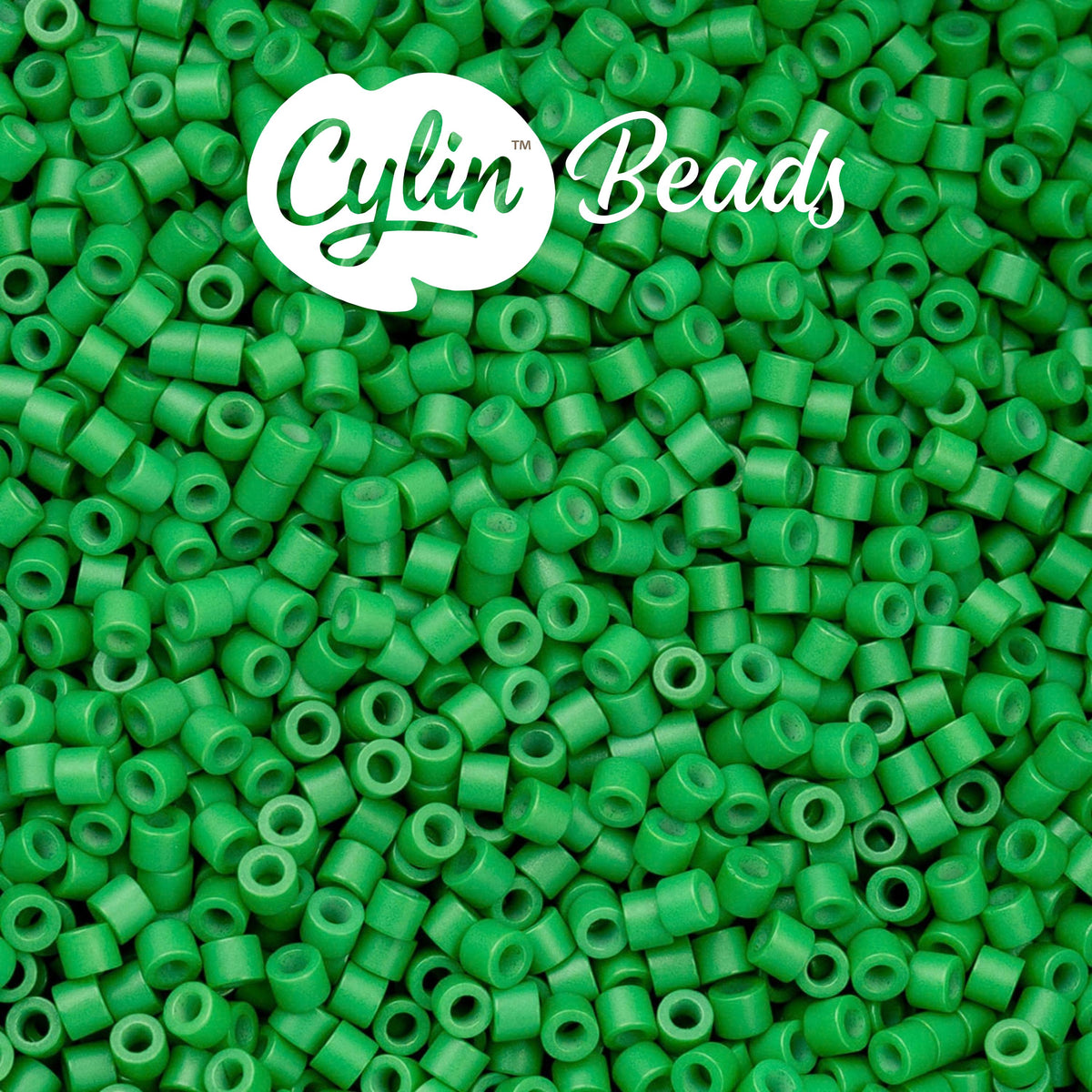 CY11-1046 11/0 Cylin Beads Opaque Kelly Green