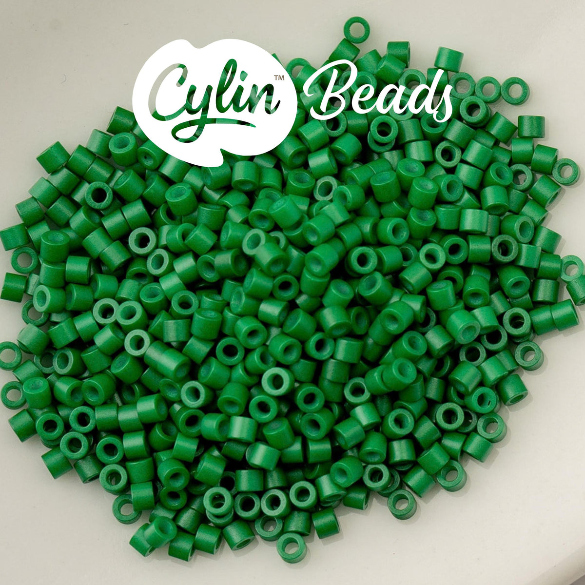 CY11-1047 11/0 Cylin Beads Opaque Jade Green