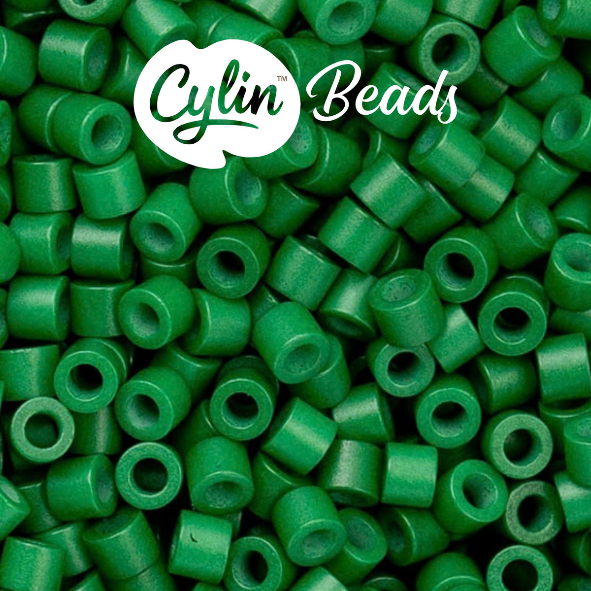 CY11-1047 11/0 Cylin Beads Opaque Jade Green