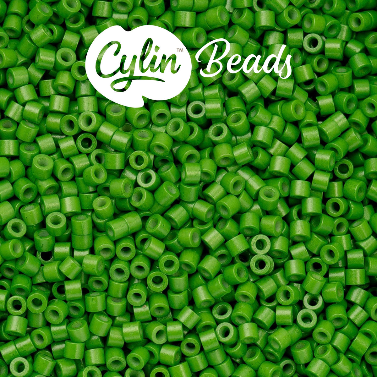 CY11-1056 11/0 Cylin Beads Opaque Grass Green