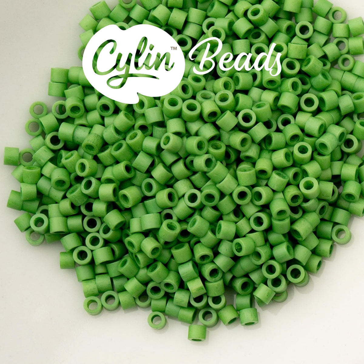 CY11-1069 11/0 Cylin Beads Opaque Matte Spring Green