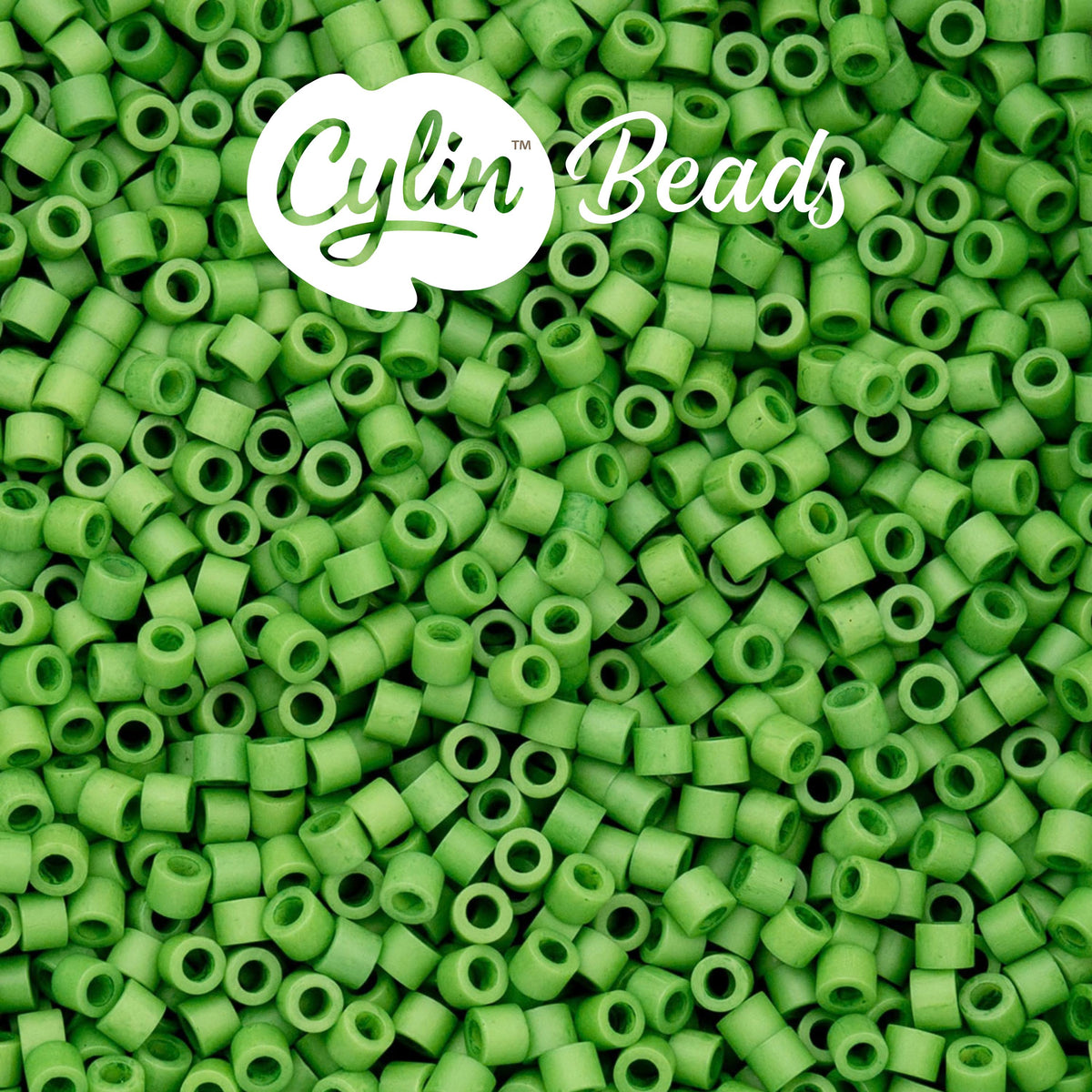 CY11-1069 11/0 Cylin Beads Opaque Matte Spring Green