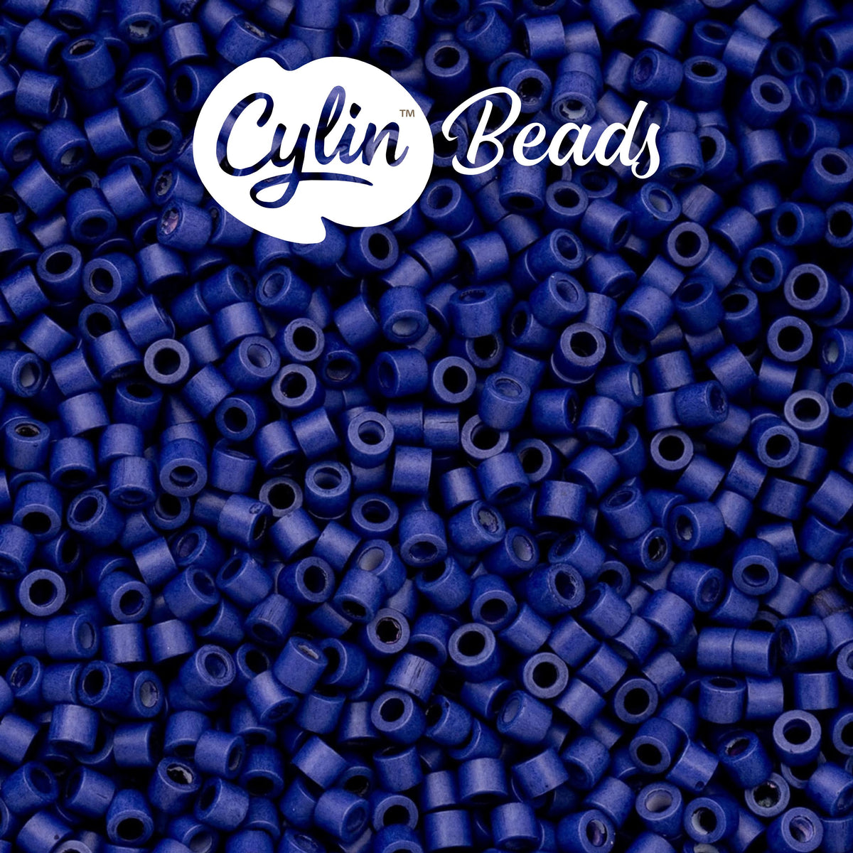 CY11-1070 11/0 Cylin Beads Opaque Matte Cobalt Blue