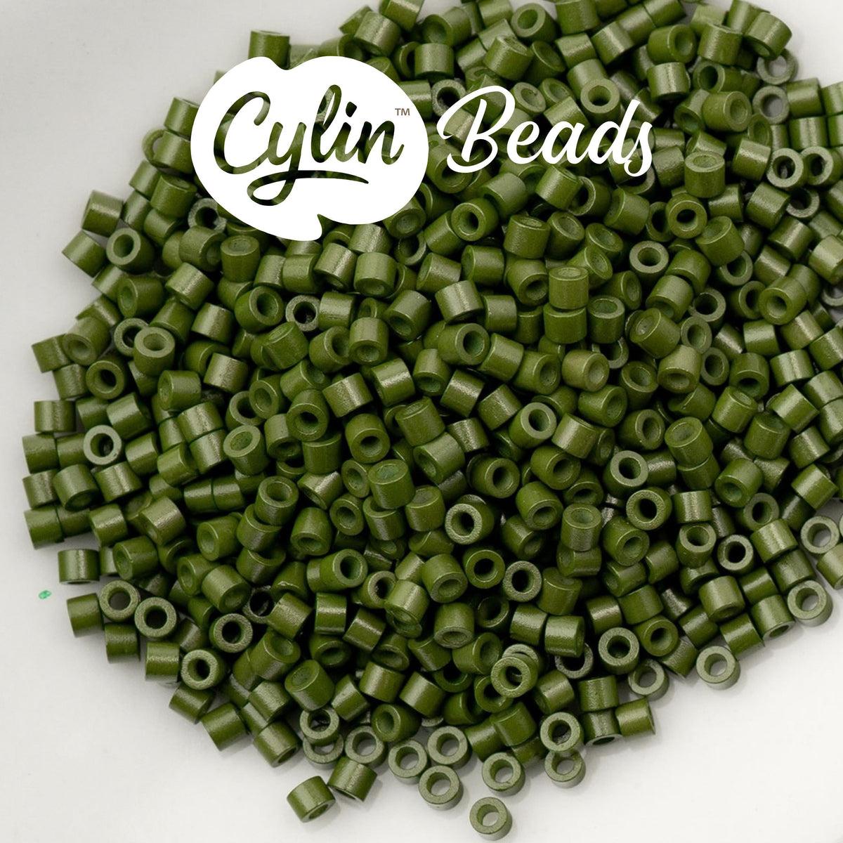 CY11-1077 11/0 Cylin Beads Opaque Green Avocado