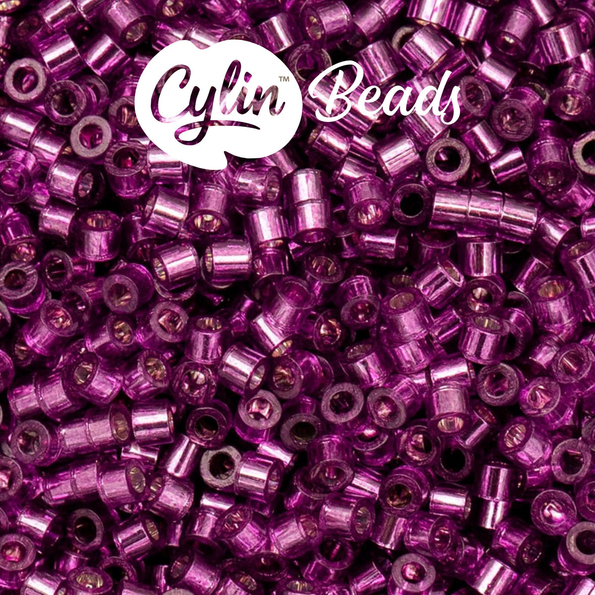 CY11-1085 11/0 Cylin Beads Silverlined Magenta