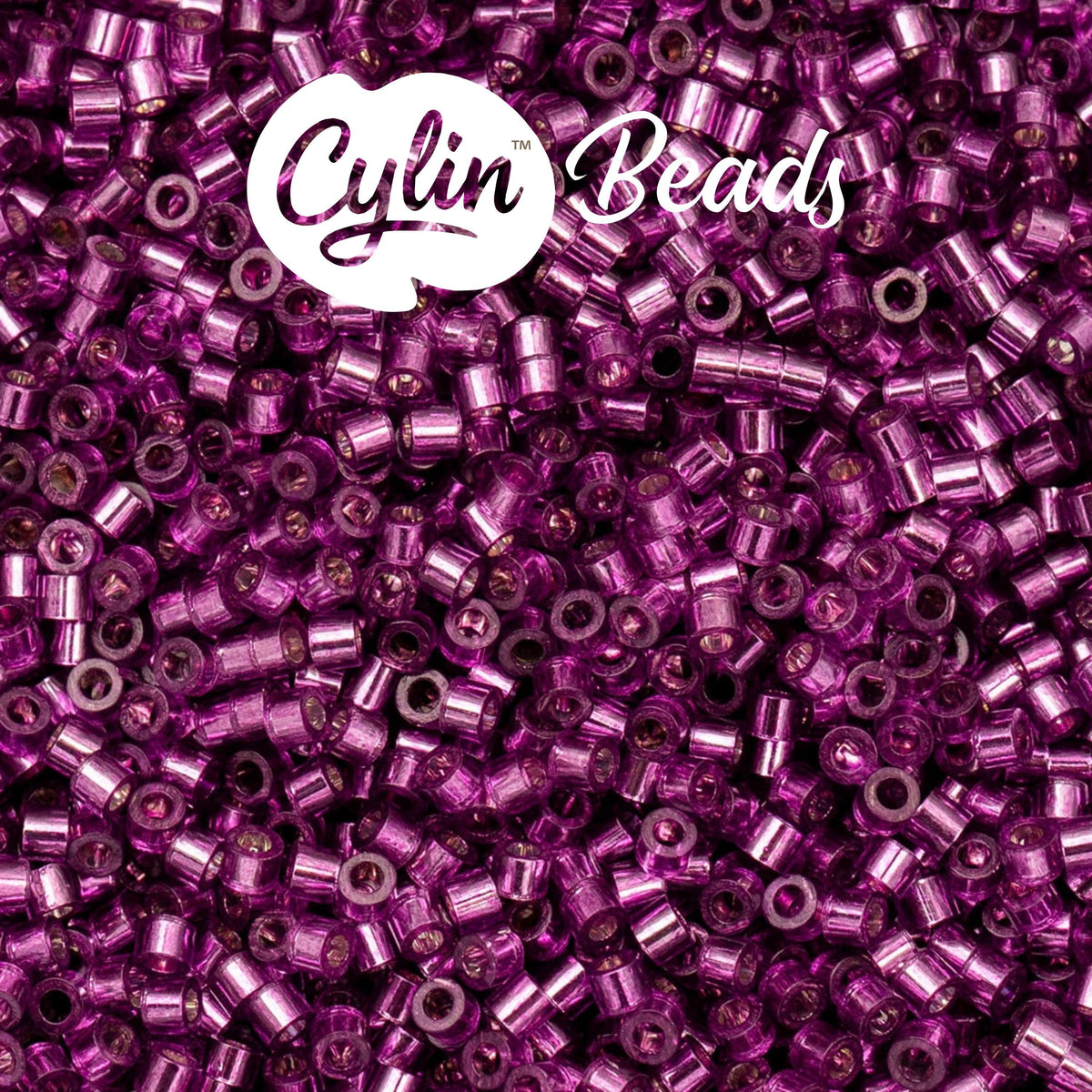 CY11-1085 11/0 Cylin Beads Silverlined Magenta