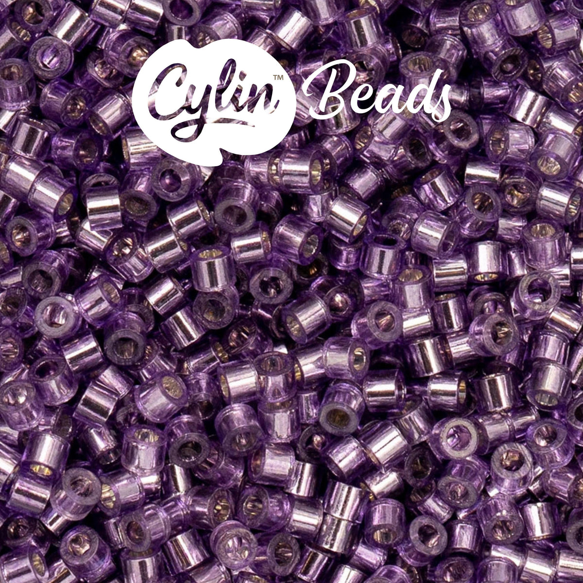 CY11-1086 11/0 Cylin Beads Silverlined Purple