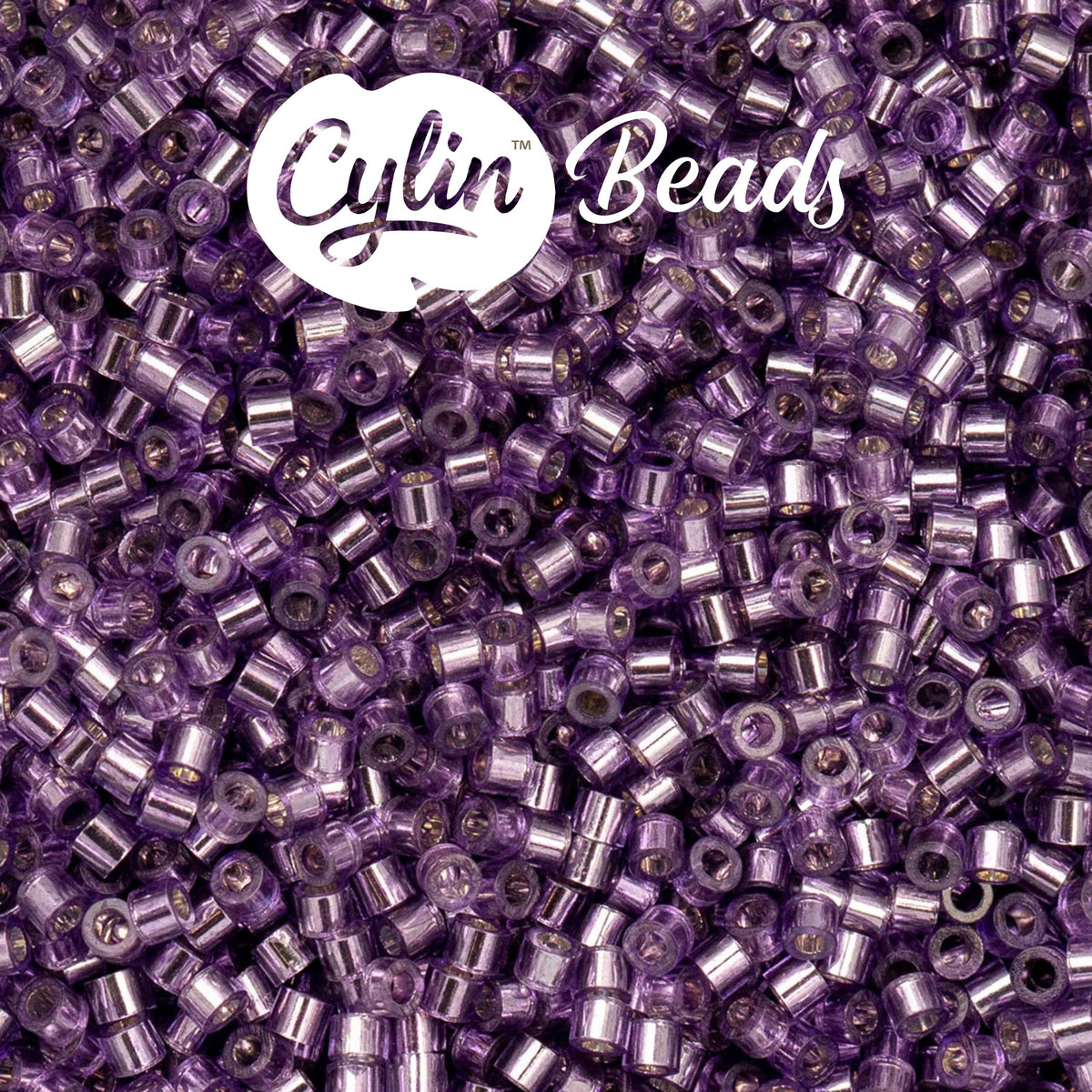 CY11-1086 11/0 Cylin Beads Silverlined Purple