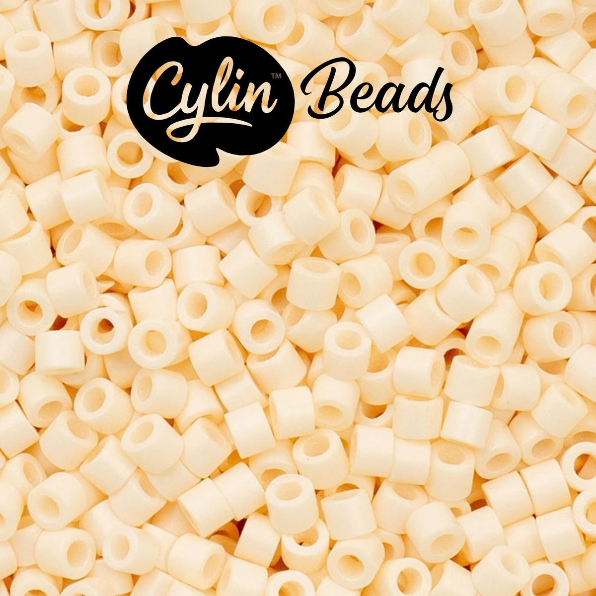 CY11-1090 11/0 Cylin Beads Opaque Bisque White
