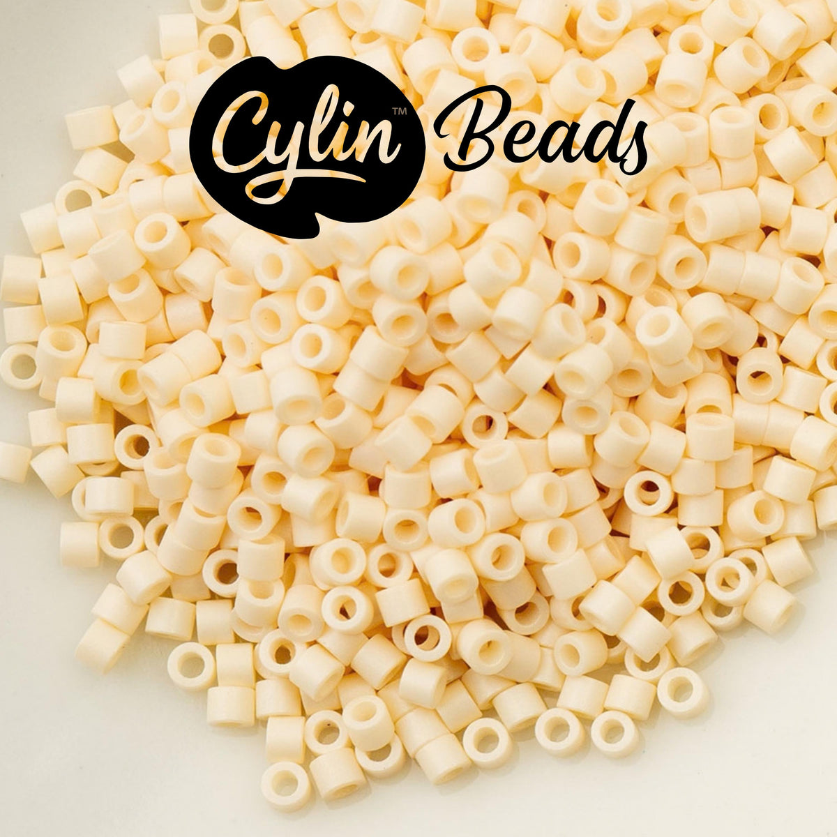 CY11-1090 11/0 Cylin Beads Opaque Bisque White