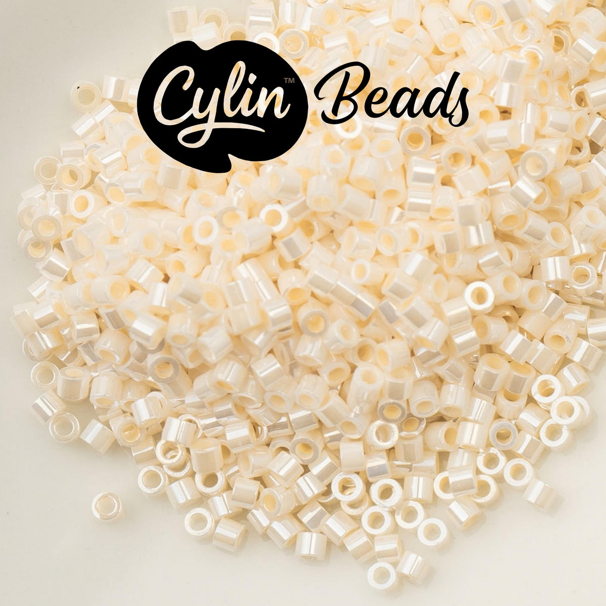 CY11-1093 11/0 Cylin Beads Opaque White Bisque Ceylon