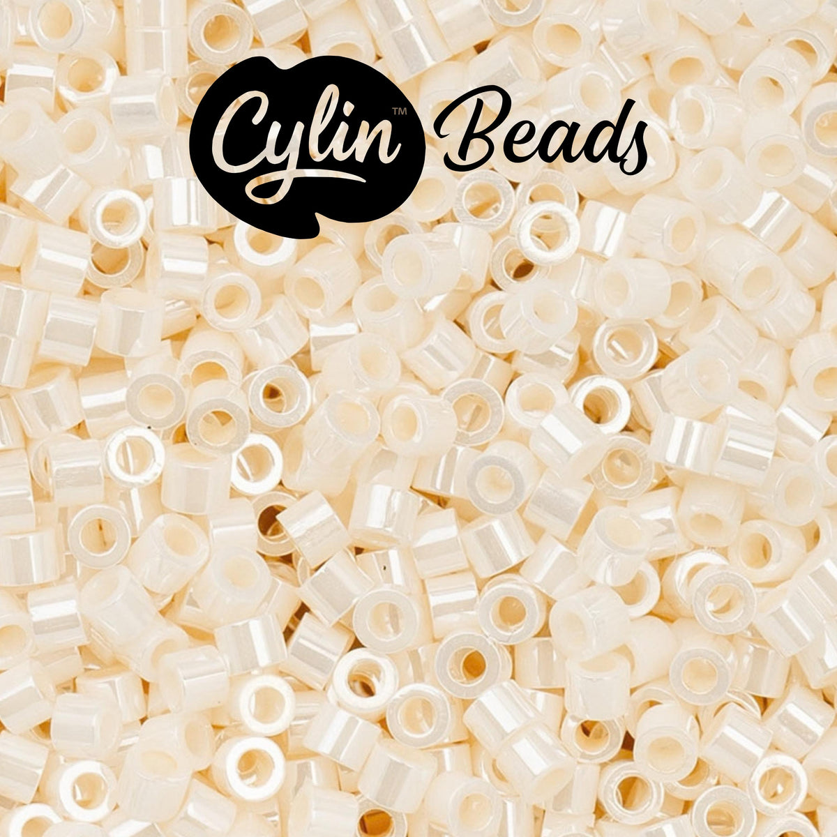 CY11-1093 11/0 Cylin Beads Opaque White Bisque Ceylon