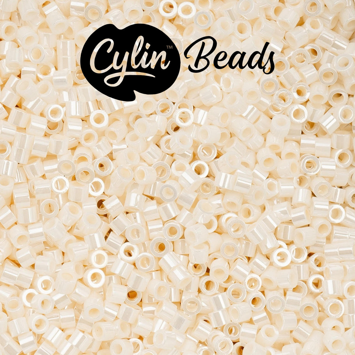 CY11-1093 11/0 Cylin Beads Opaque White Bisque Ceylon
