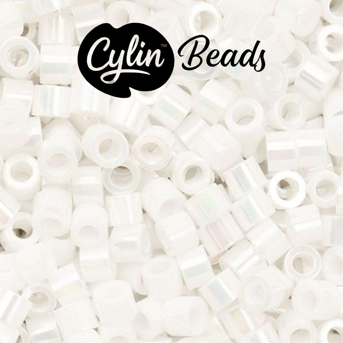 CY11-1025 11/0 Cylin Beads White Pearl AB
