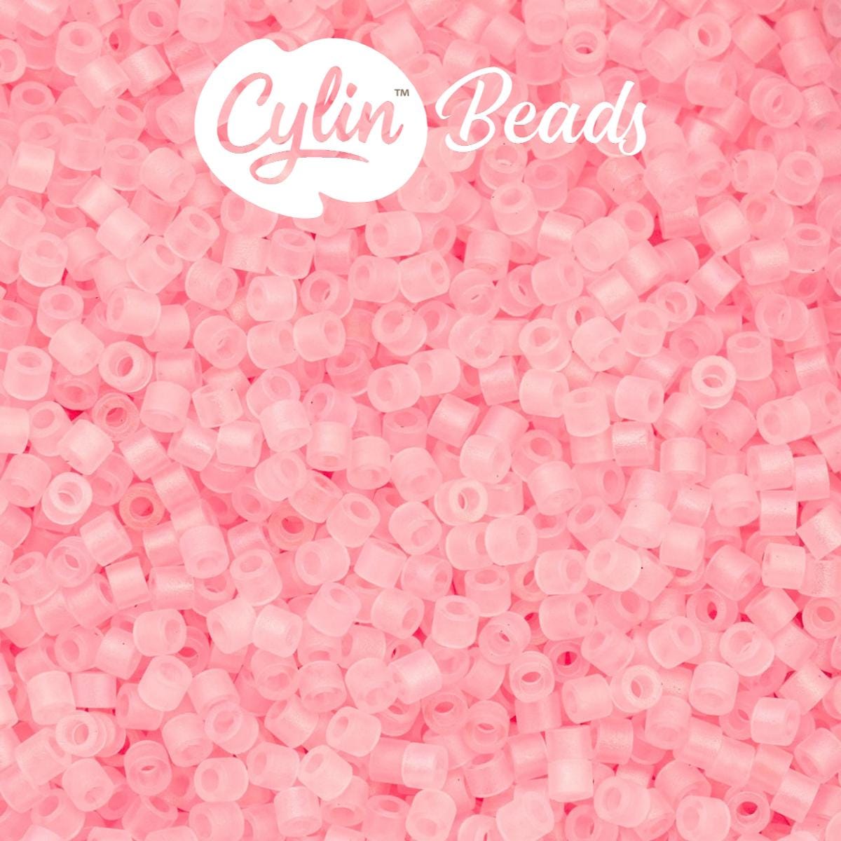 CY11-1182 11/0 Cylin Beads Matte Coral Pink Macaron AB