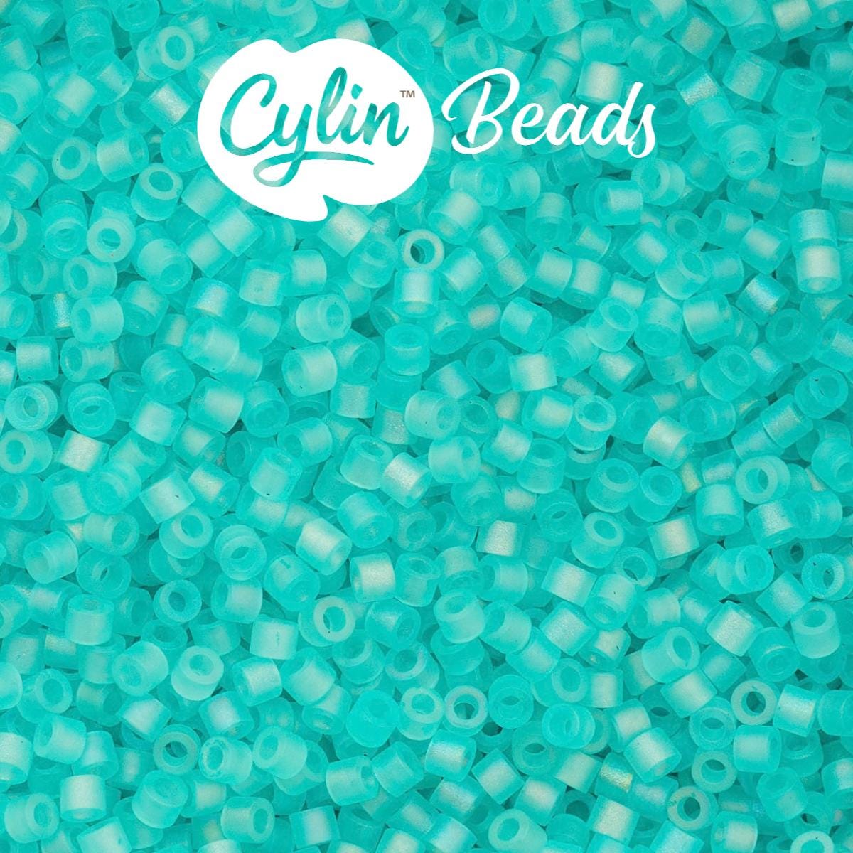 CY11-1185 11/0 Cylin Beads Matte Blue Turquoise Macaron AB