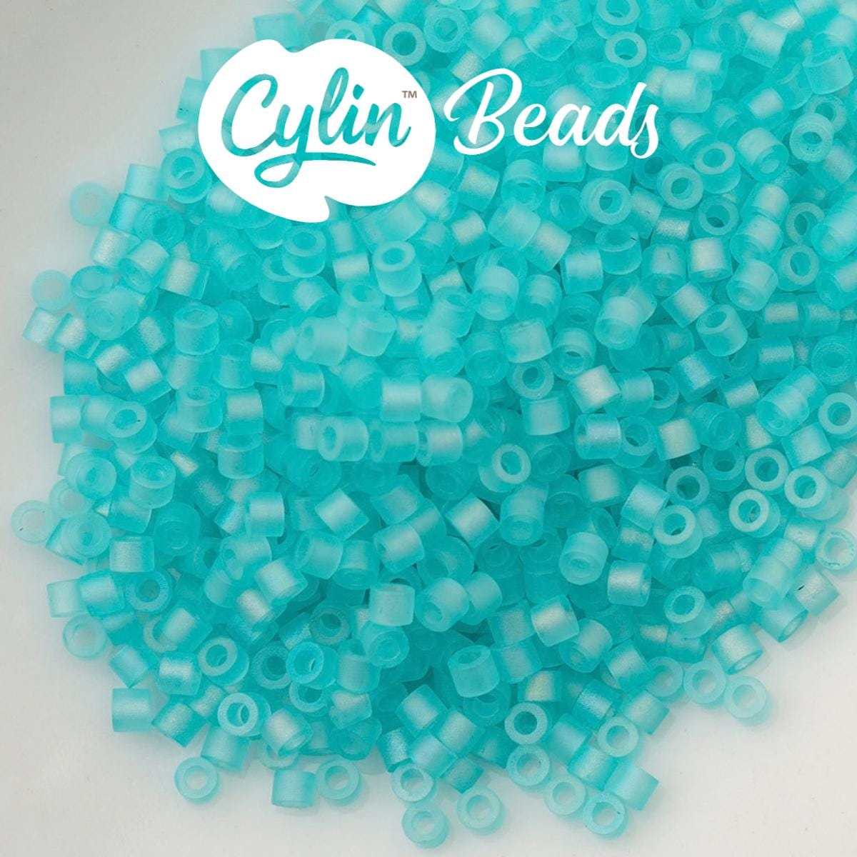 CY11-1185 11/0 Cylin Beads Matte Blue Turquoise Macaron AB