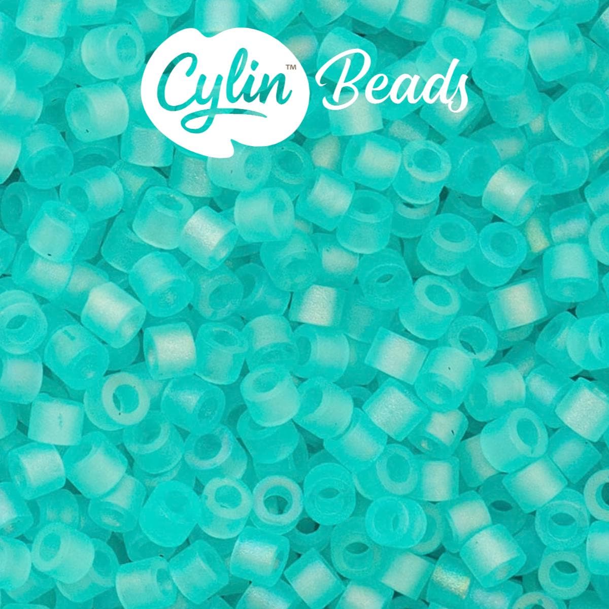 CY11-1185 11/0 Cylin Beads Matte Blue Turquoise Macaron AB