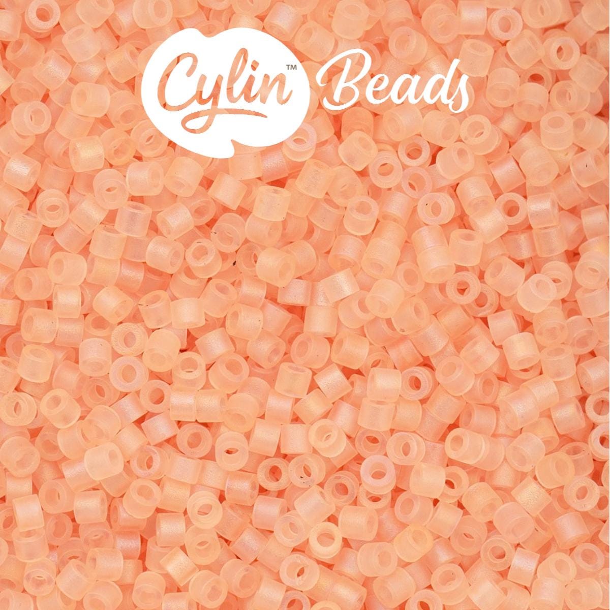 CY11-1193 11/0 Cylin Beads Matte Light Tangerine Macaron AB