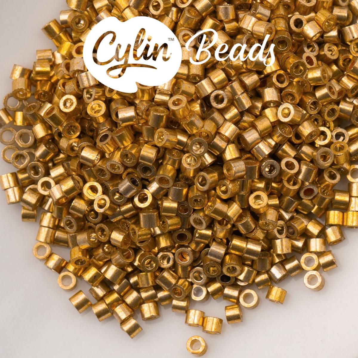 CY11-1196 11/0 Cylin Beads Opaque Honey Amber Glow