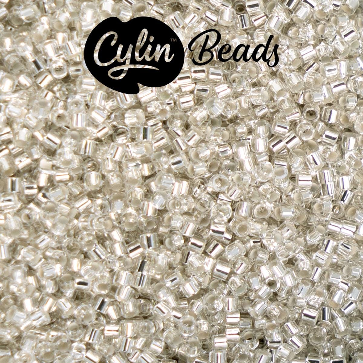 CY11-1199 11/0 Cylin Beads Silverlined Crystal