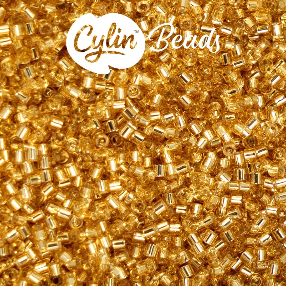 CY11-1200 11/0 Cylin Beads Silverlined Gold