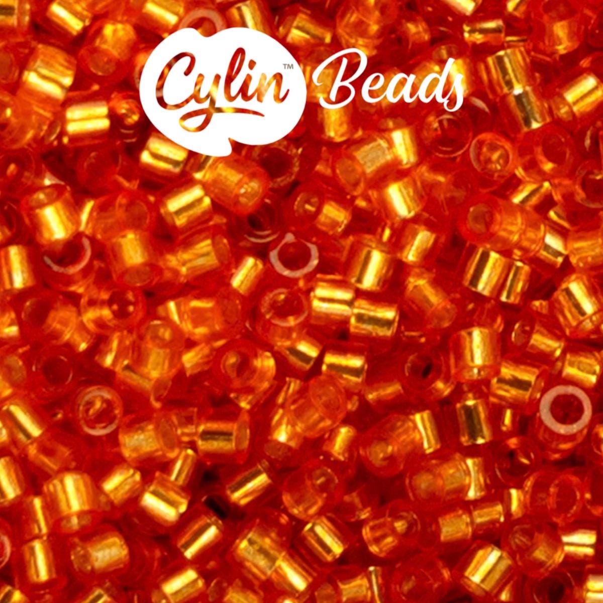 CY11-1201 11/0 Cylin Beads Silverlined Orange