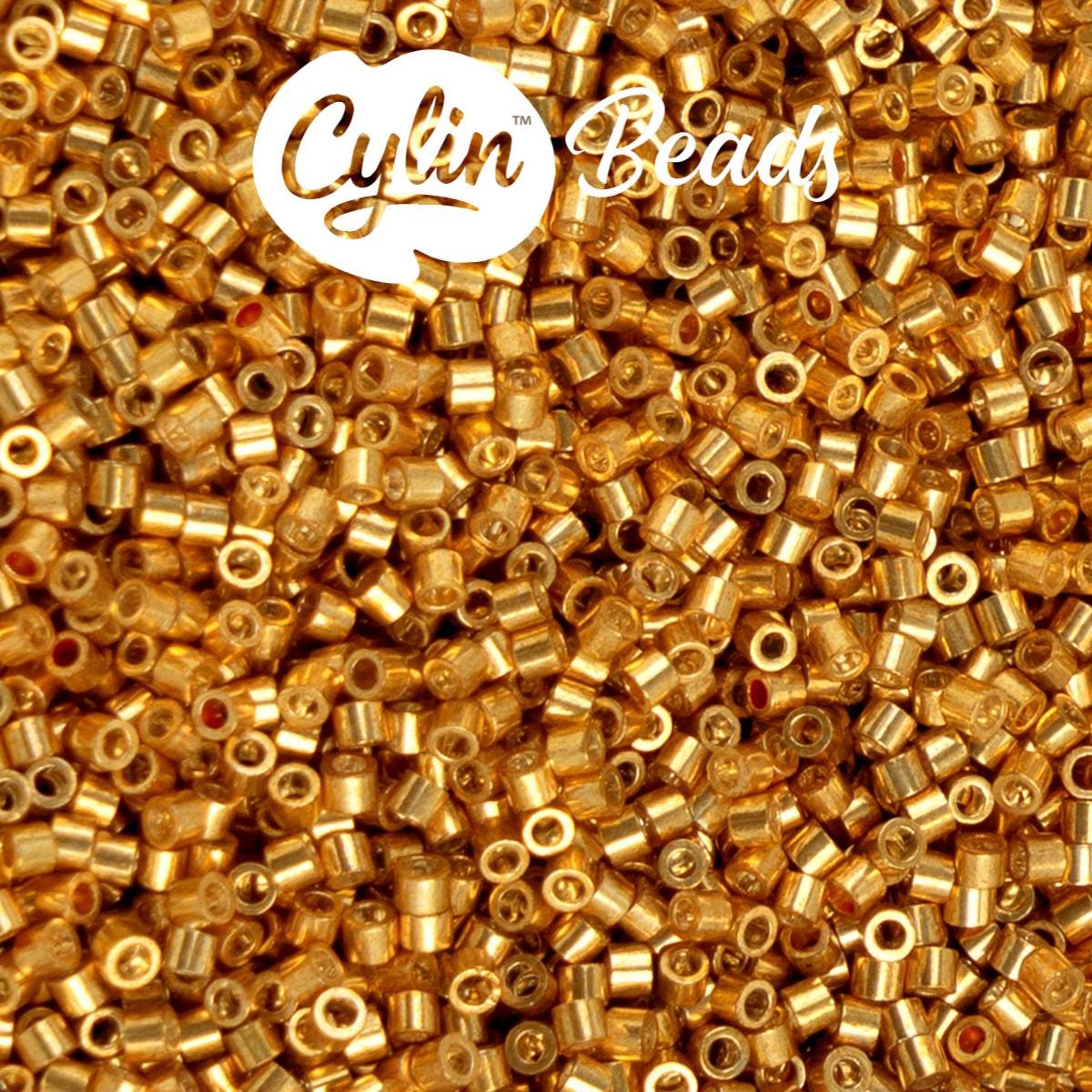 CY11-1204 11/0 Cylin Beads Golden Alloy Glow