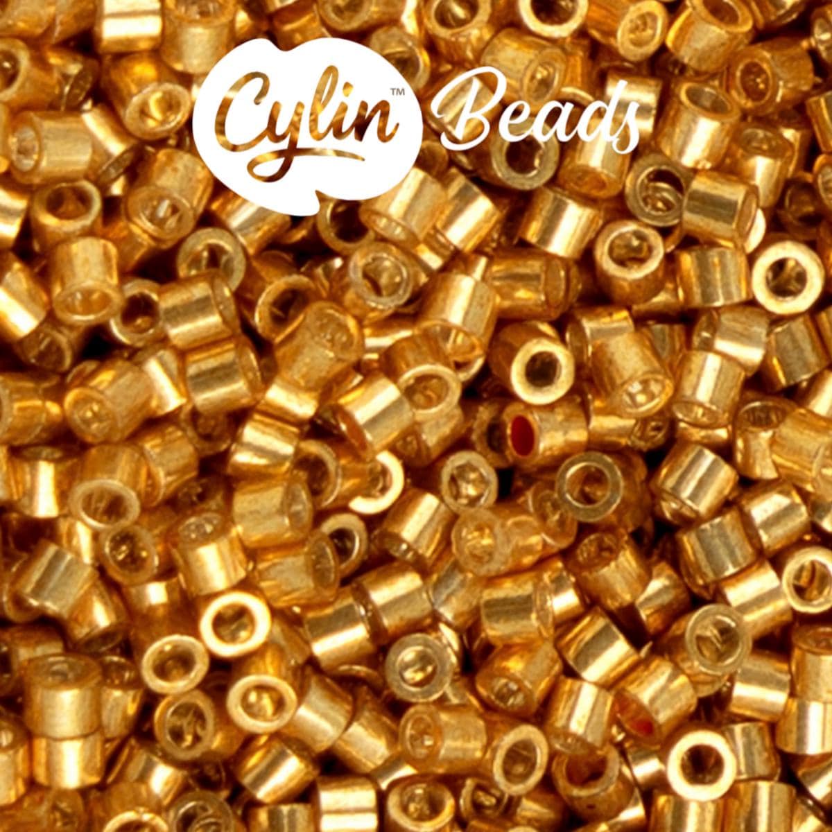 CY11-1204 11/0 Cylin Beads Golden Alloy Glow