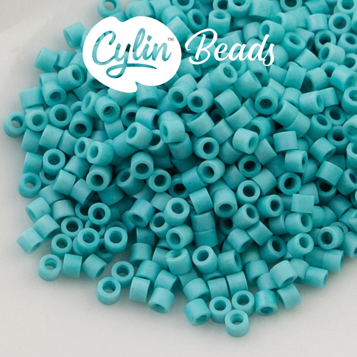 CY11-1212 11/0 Cylin Beads Matte Opaque Turquoise Green