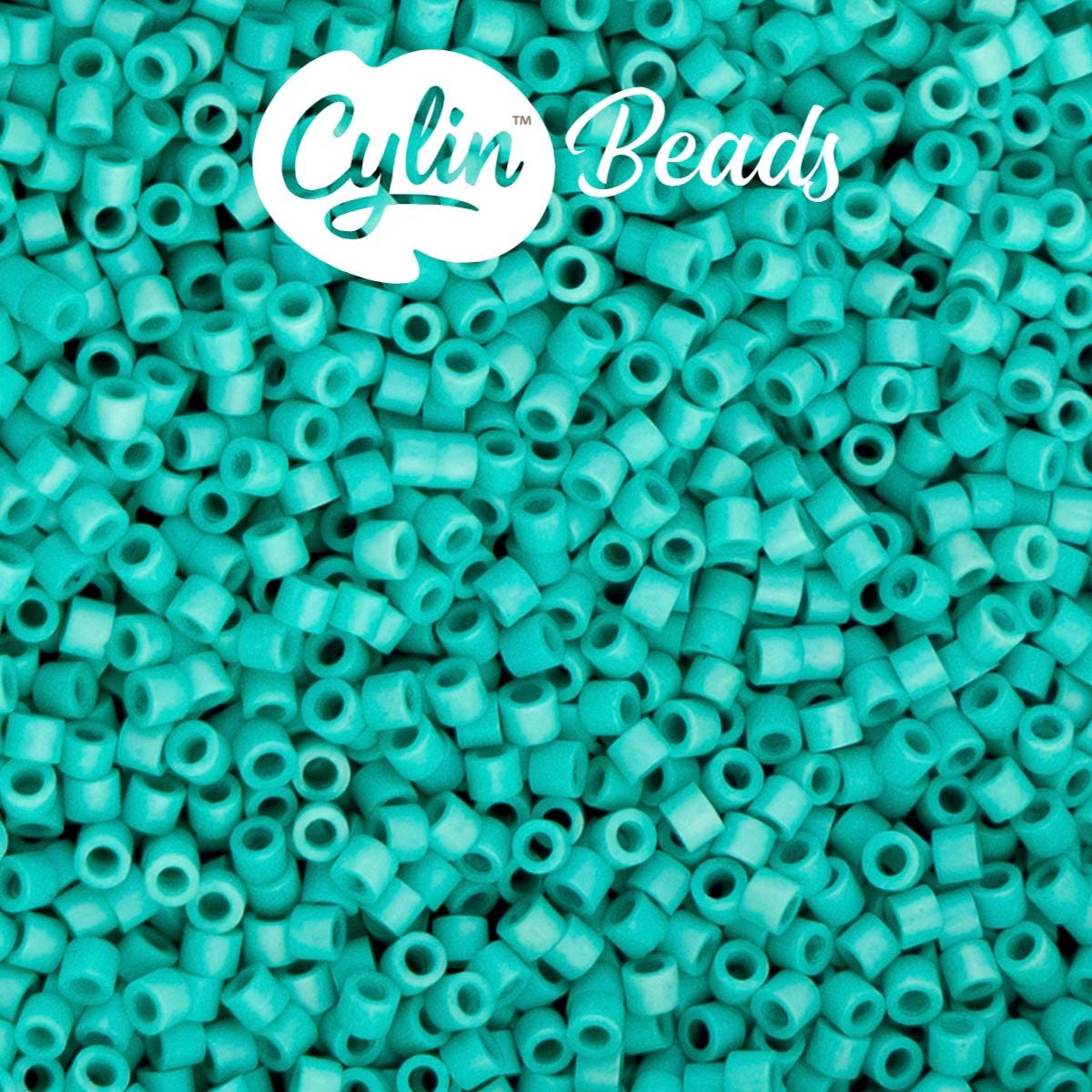 CY11-1212 11/0 Cylin Beads Matte Opaque Turquoise Green