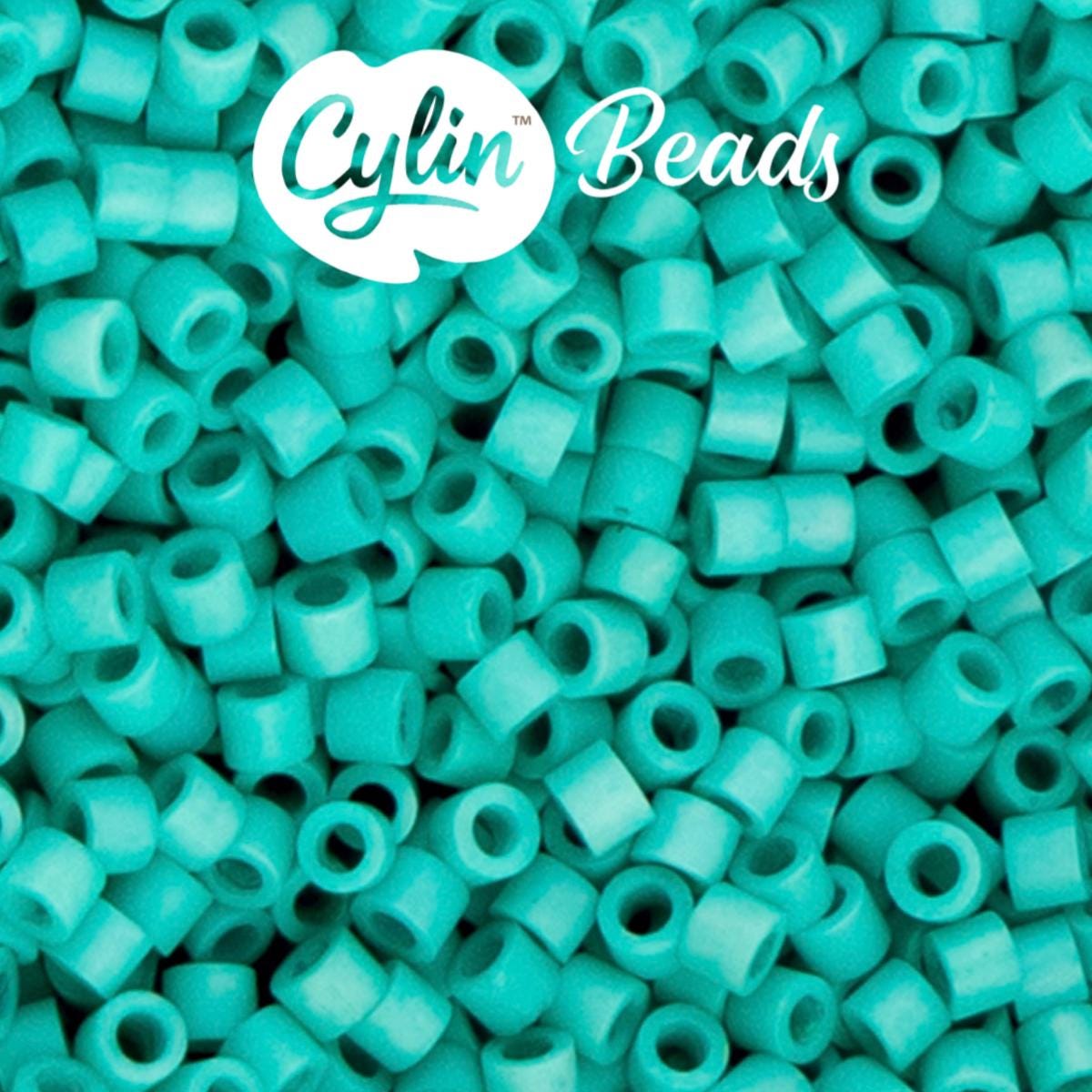 CY11-1212 11/0 Cylin Beads Matte Opaque Turquoise Green