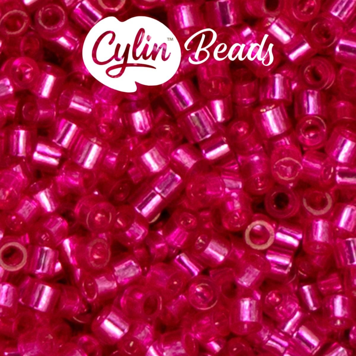 CY11-1216 11/0 Cylin Beads Silverlined Fuchsia